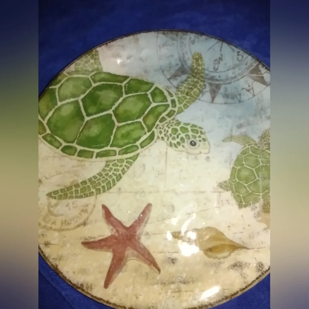 (2) Pier One Sea Life Plates